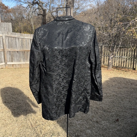 Vintage Double Breasted Brocade Tuxedo Smoking jacket 38l First Nighter 1960s - Picture 7 of 13